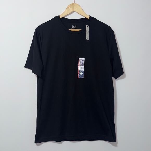 George plain black short sleeve shirt unisex size medium (38/40) NWT - Picture 1 of 6